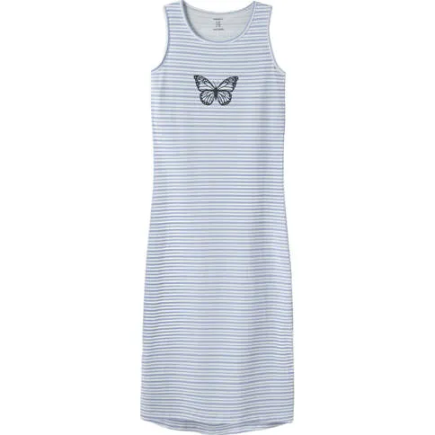 NAME IT NKFVIPPA maxi jurk lichtblauw Lichtblauw/wit