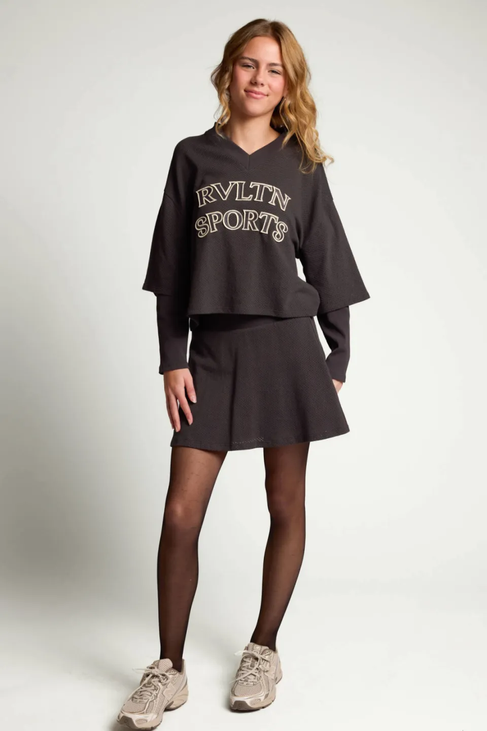 LOOXS 10sixteen longsleeve met tekst antraciet, foto 7