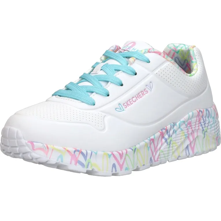 Skechers Uno Lite Lovely Lite lage sneakers wit, foto 4