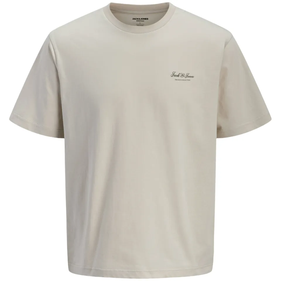 Jack & Jones T-shirt beige effen, foto 2