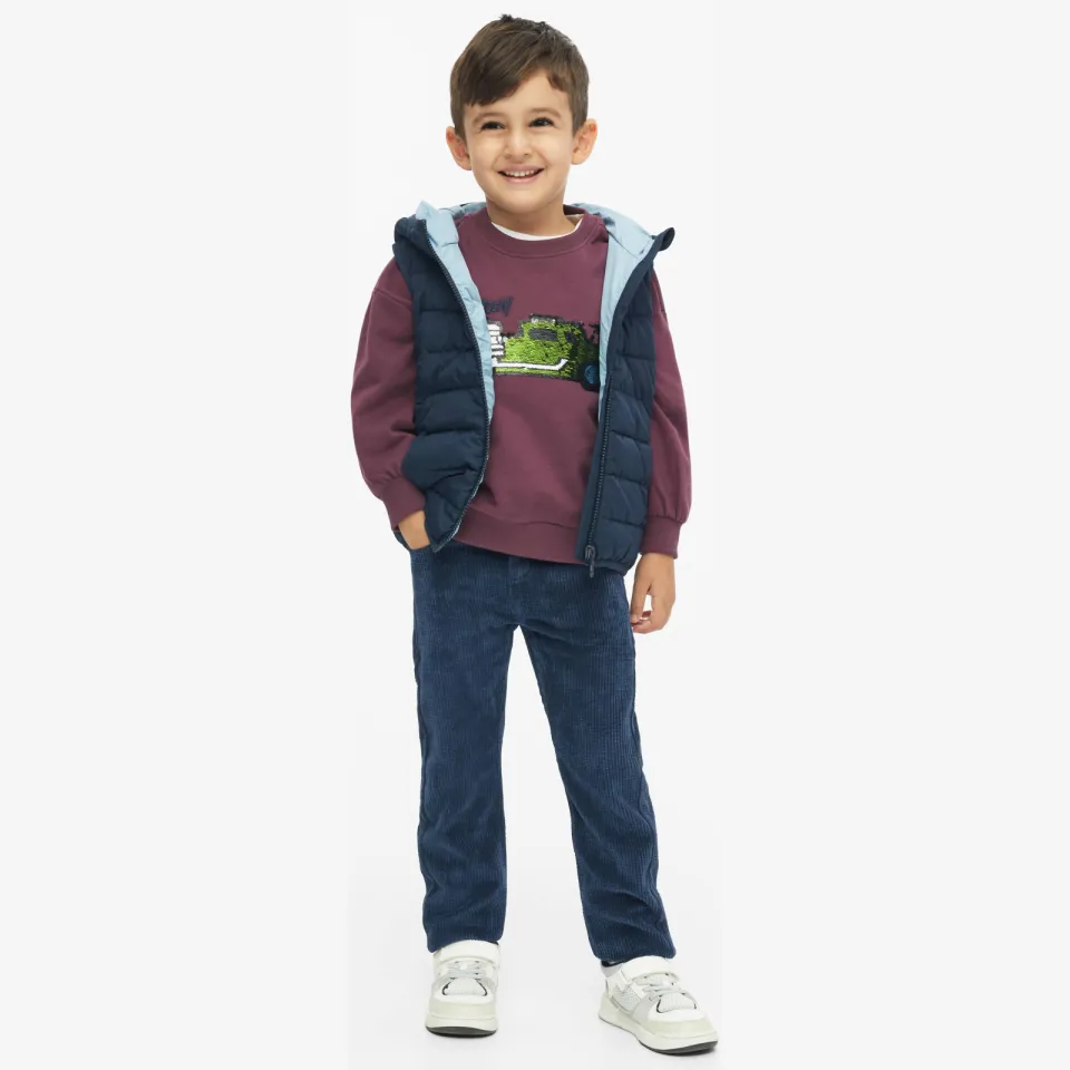 S.Oliver corduroy casual broek donkerblauw, foto 4