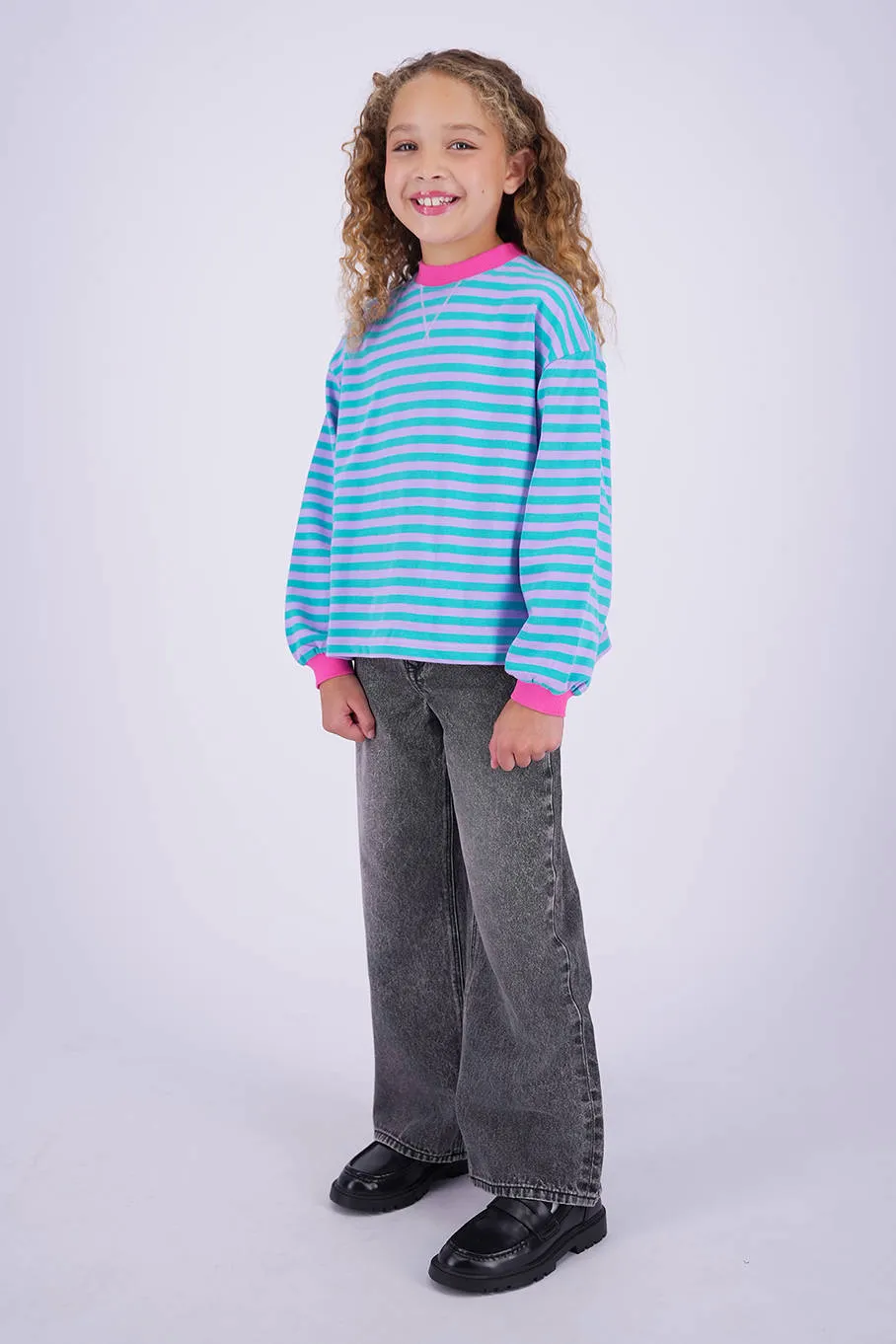 Vingino gestreepte sweater - blauw/roze, foto 5