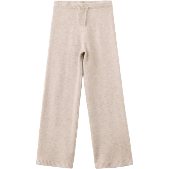 Mango Kids wide leg casual broek beige, foto 2