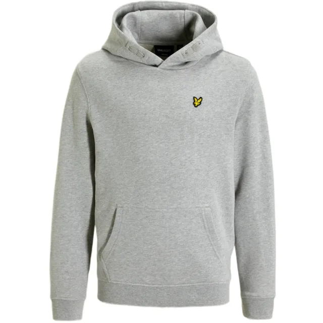 Lyle & Scott gemêleerde hoodie grijs