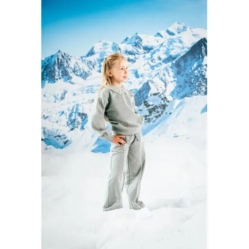 QPI gestreepte sweatpants grijs, foto 4