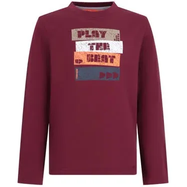 TYGO & vito longsleeve met print donkerrood