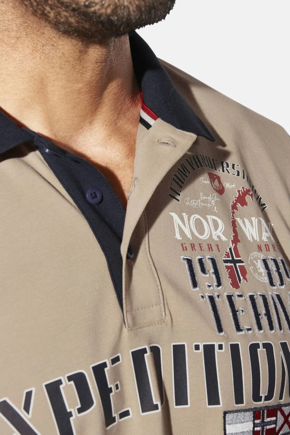 Jan Vanderstorm loose polo ERLING Plus beige, foto 3