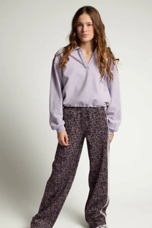 LOOXS 10sixteen boxy sweater met backprint - lila