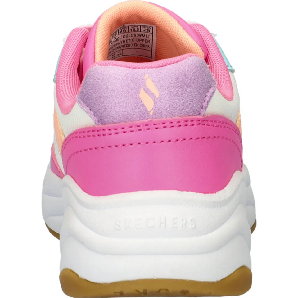 Skechers Nova Jogger chunky sneakers wit/roze, foto 3