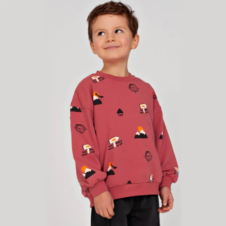 Sturdy oversized sweater Mountain top oudroze/oranje, foto 5