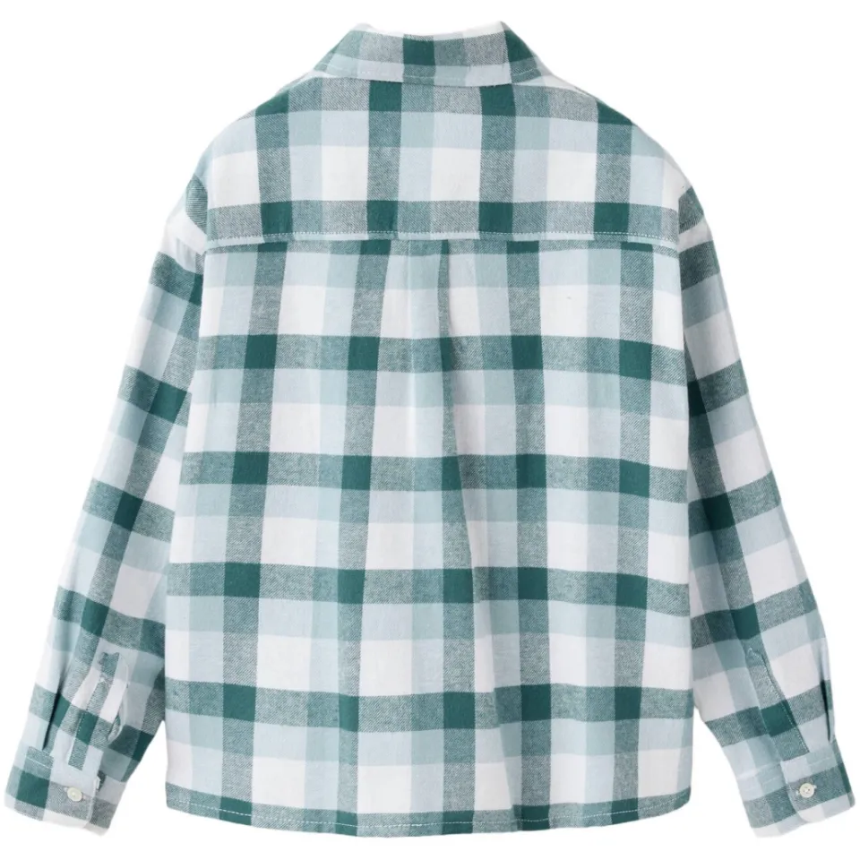 Mango Kids geruit overhemd - blauw/wit, foto 3