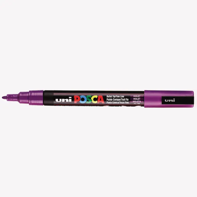 Posca marker met conische punt schrijfdikte fijn paars