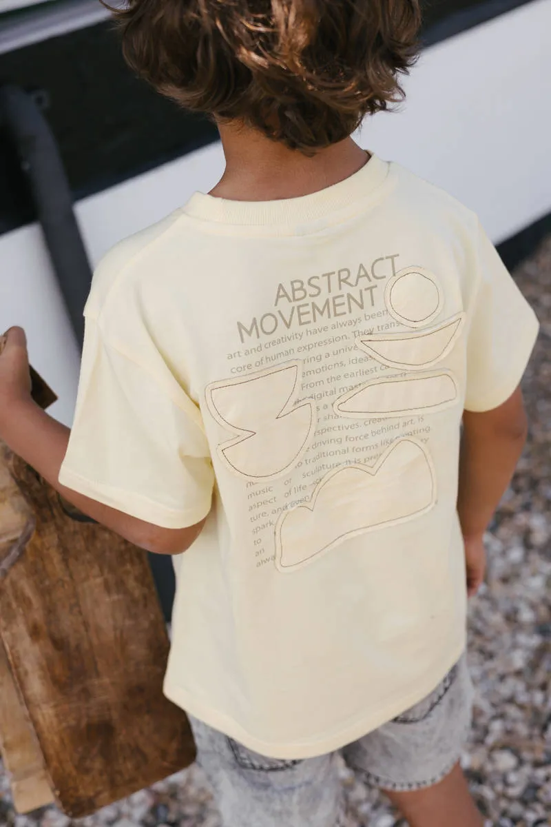 Levv Little T-shirt met backprint lichtgeel, foto 6