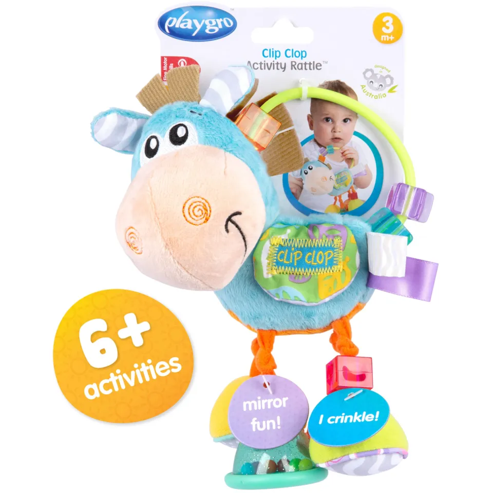 PLAYGRO Clip Clop Activeitenrammelaar blauw, foto 2