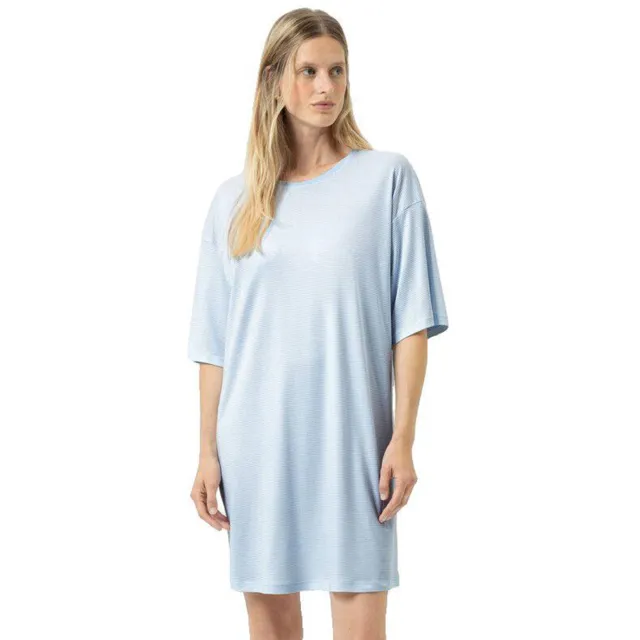 Mey Simple Stripes nachthemd lichtblauw blauw, foto 2