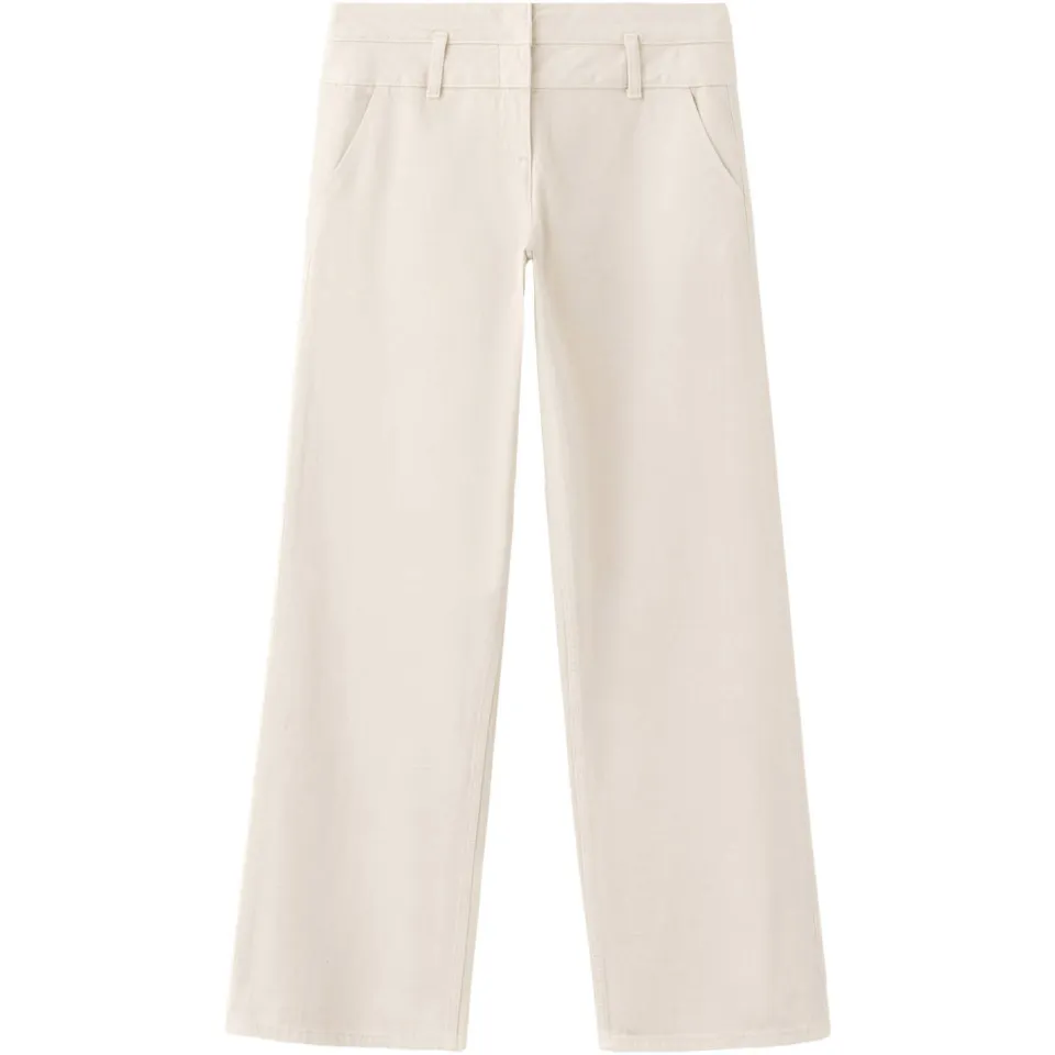 Mango TEEN wide leg jeans - zand, foto 2