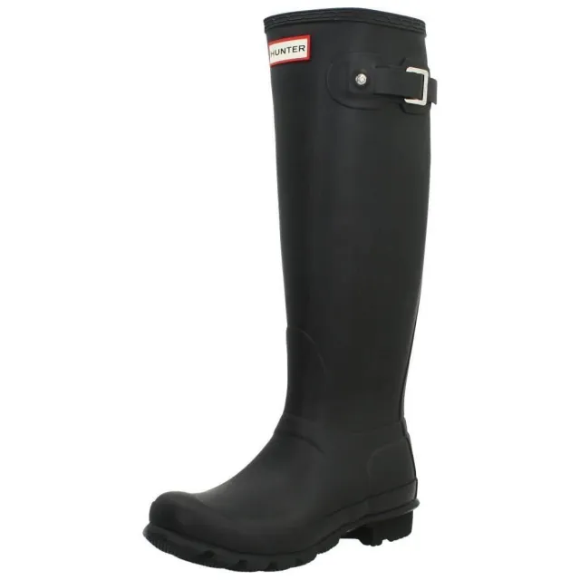 Hunter Original Tall Wellington Boots regenlaarzen met profielzool en logo - zwart, foto 2