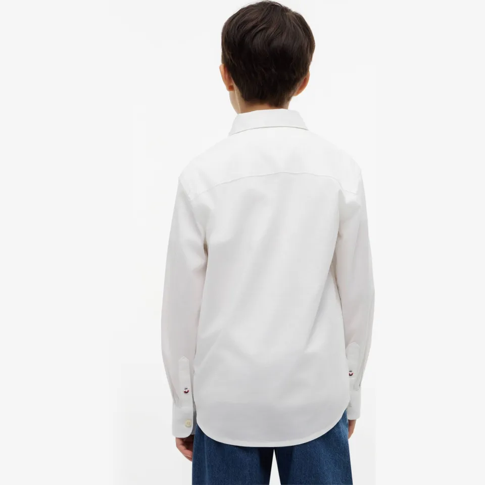 Tommy Hilfiger poplin overhemd - wit, foto 4