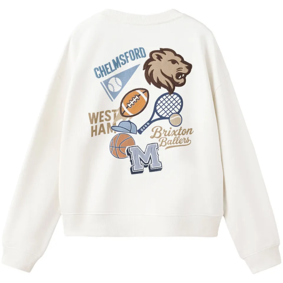 Mango Kids sweater met backprint - beige, foto 2