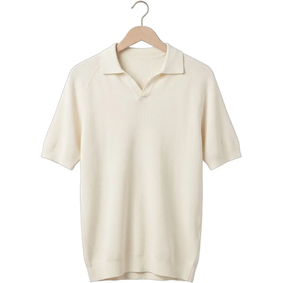 Profuomo Heren Polo's & T-shirts Rib - Ecru, foto 2