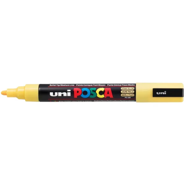 Posca marker met conische punt schrijfdikte medium strogeel