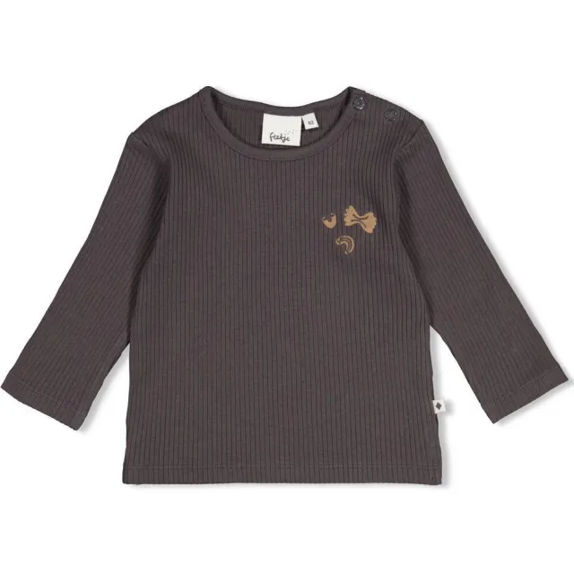 Feetje longsleeve Pasta Party antraciet