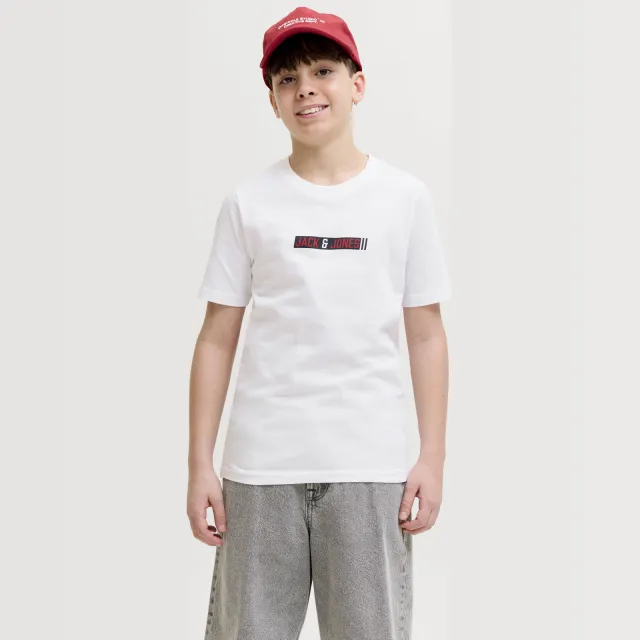 Jack & Jones junior t-shirt met logo wit