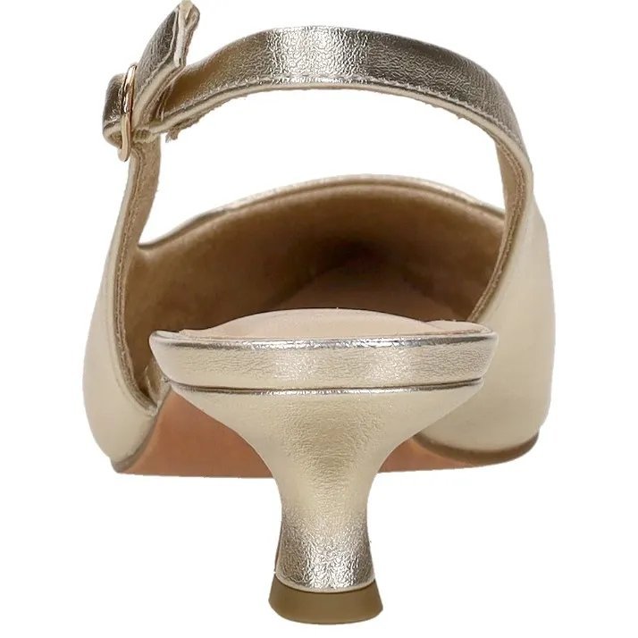 Marco Tozzi slingback pump goudkleur, foto 4