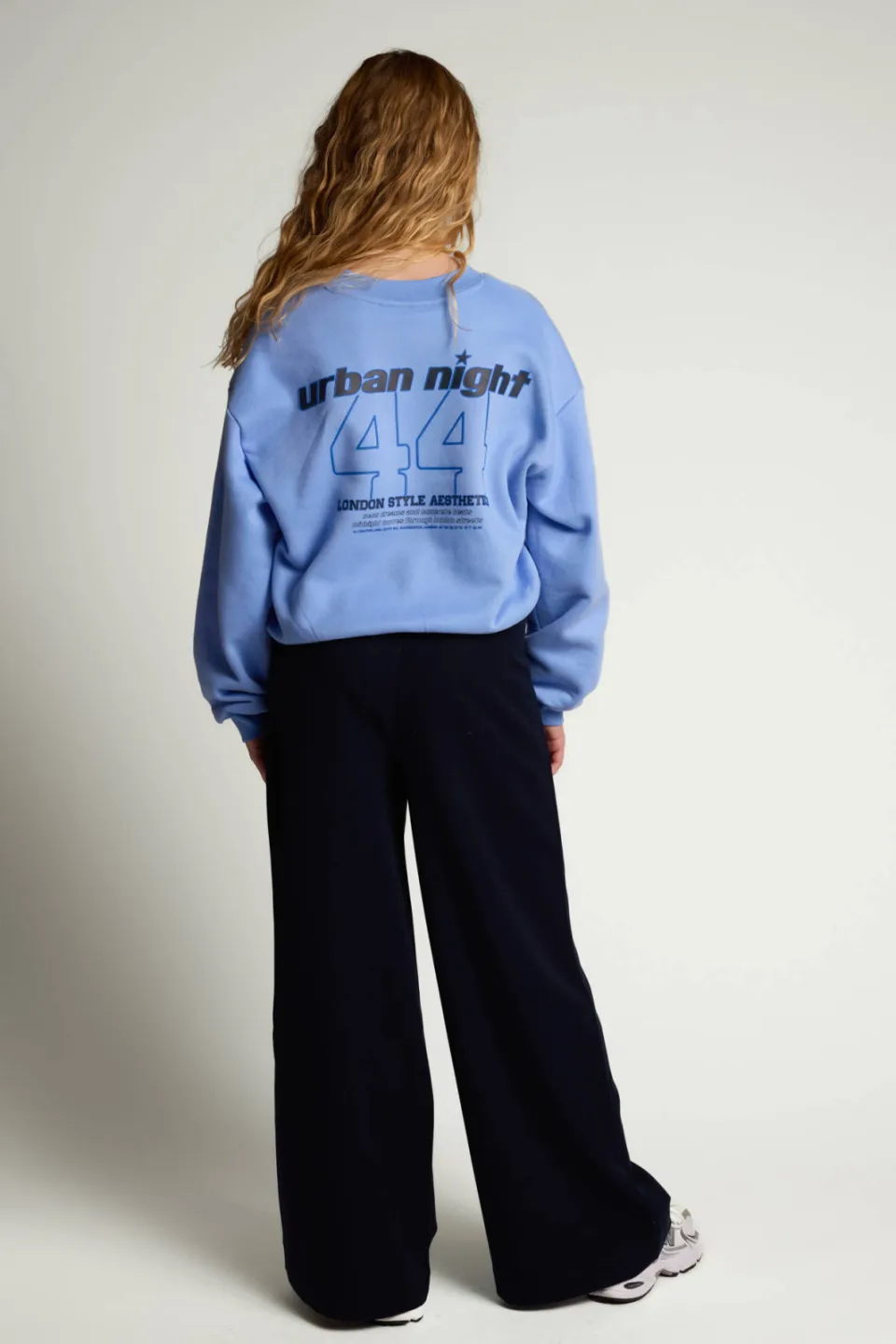 LOOXS 10sixteen rechtvallende sweater met backprint - lichtblauw, foto 5