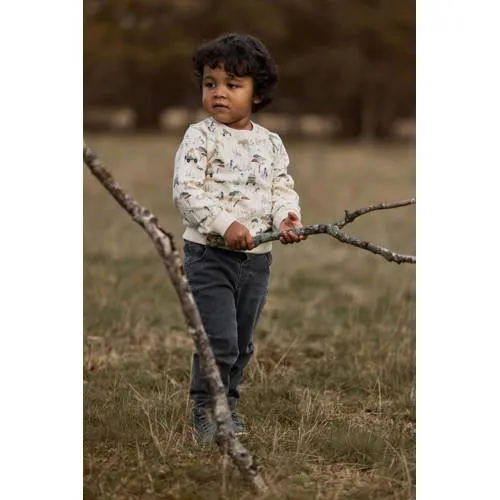Little Dutch sweater met print - beige/groen, foto 5