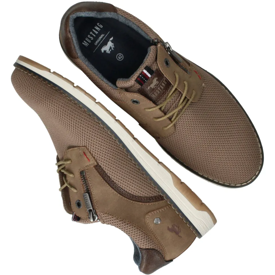 Mustang veterschoenen beige, foto 7