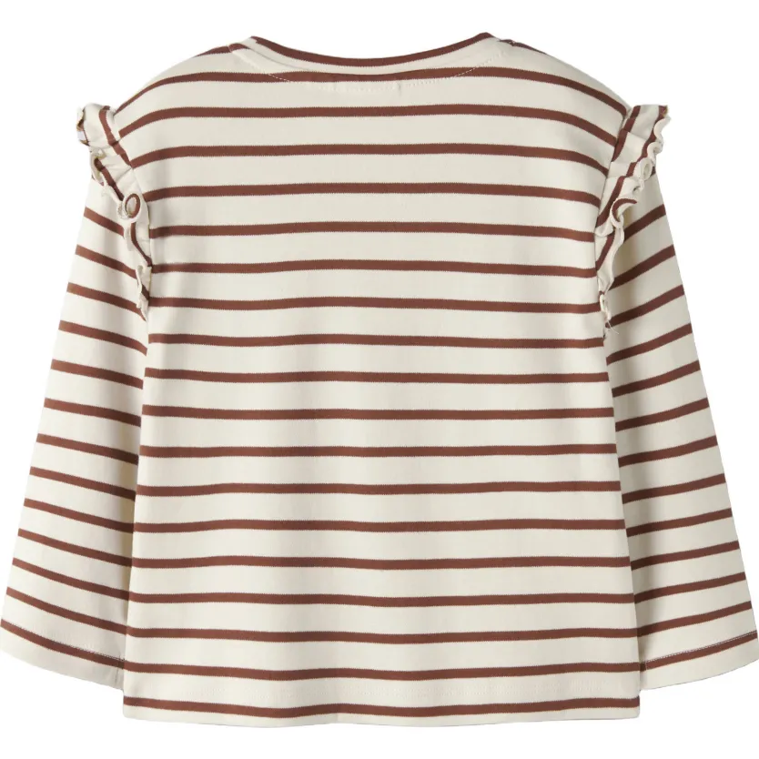 Lil' Atelier MINI gestreepte longsleeve ecru, foto 2