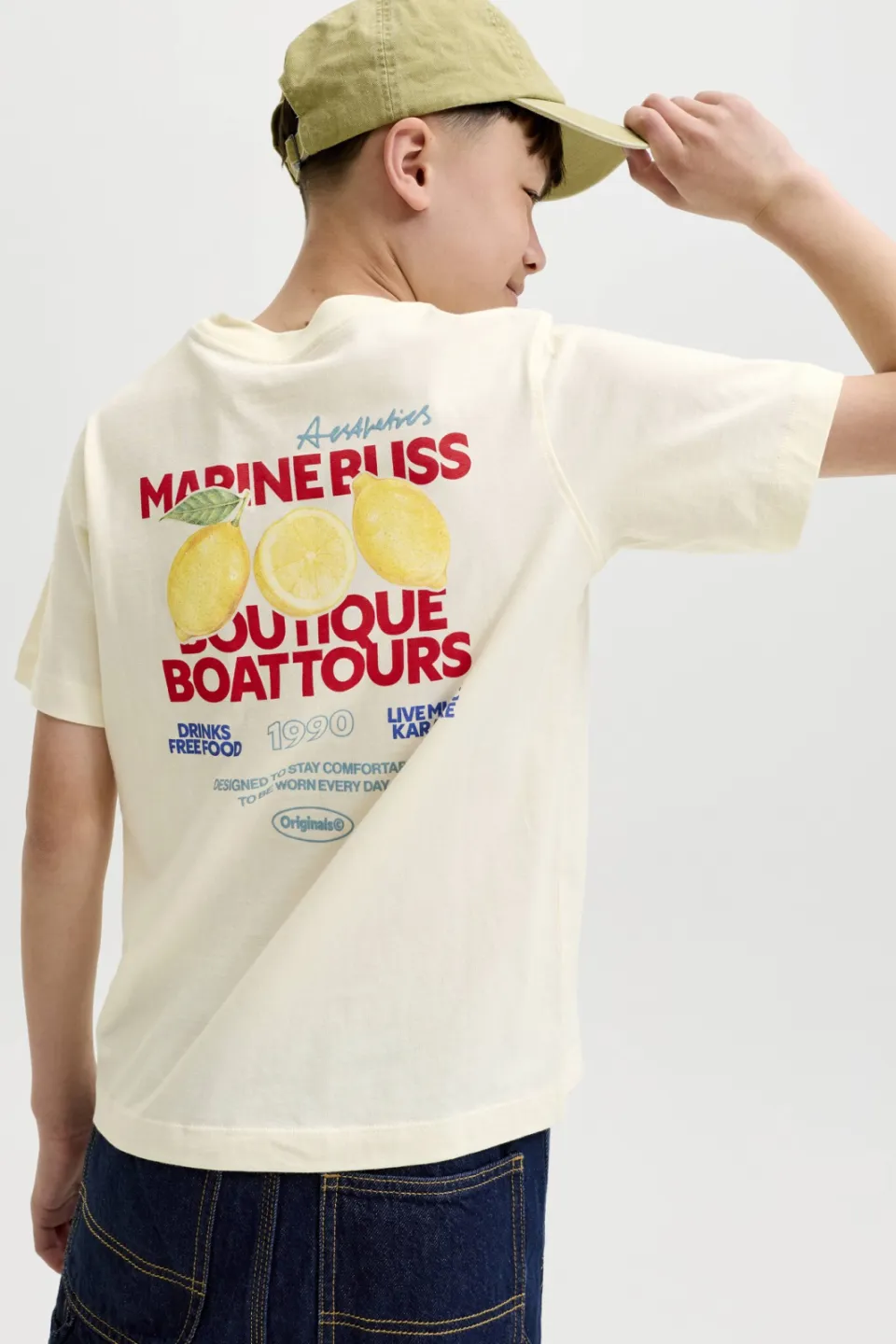 Jack & Jones relaxed fit T-shirt ecru, foto 6