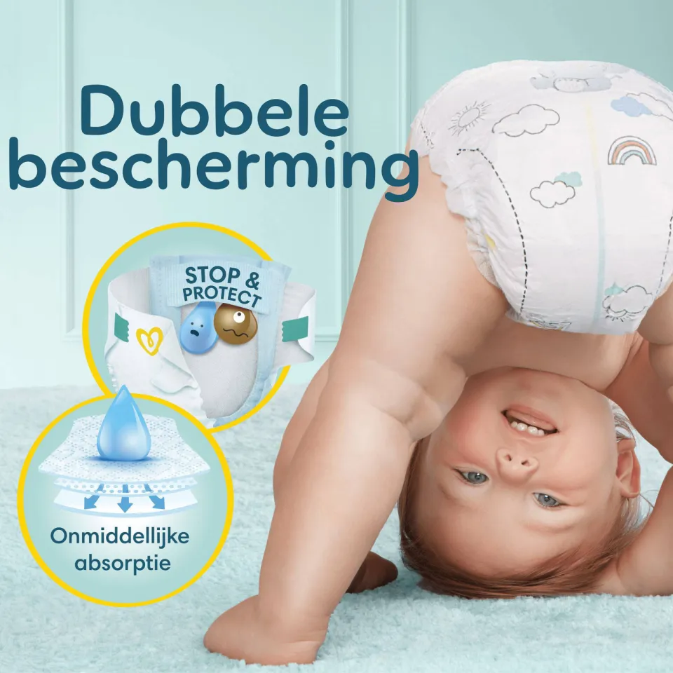 Pampers Premium Protection Maat 3 maandbox - 204 luiers - 6kg-10kg, foto 2