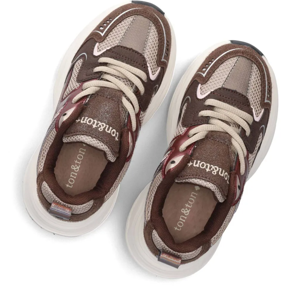 Ton & Ton Sneakers Ilmi Bruin, foto 4