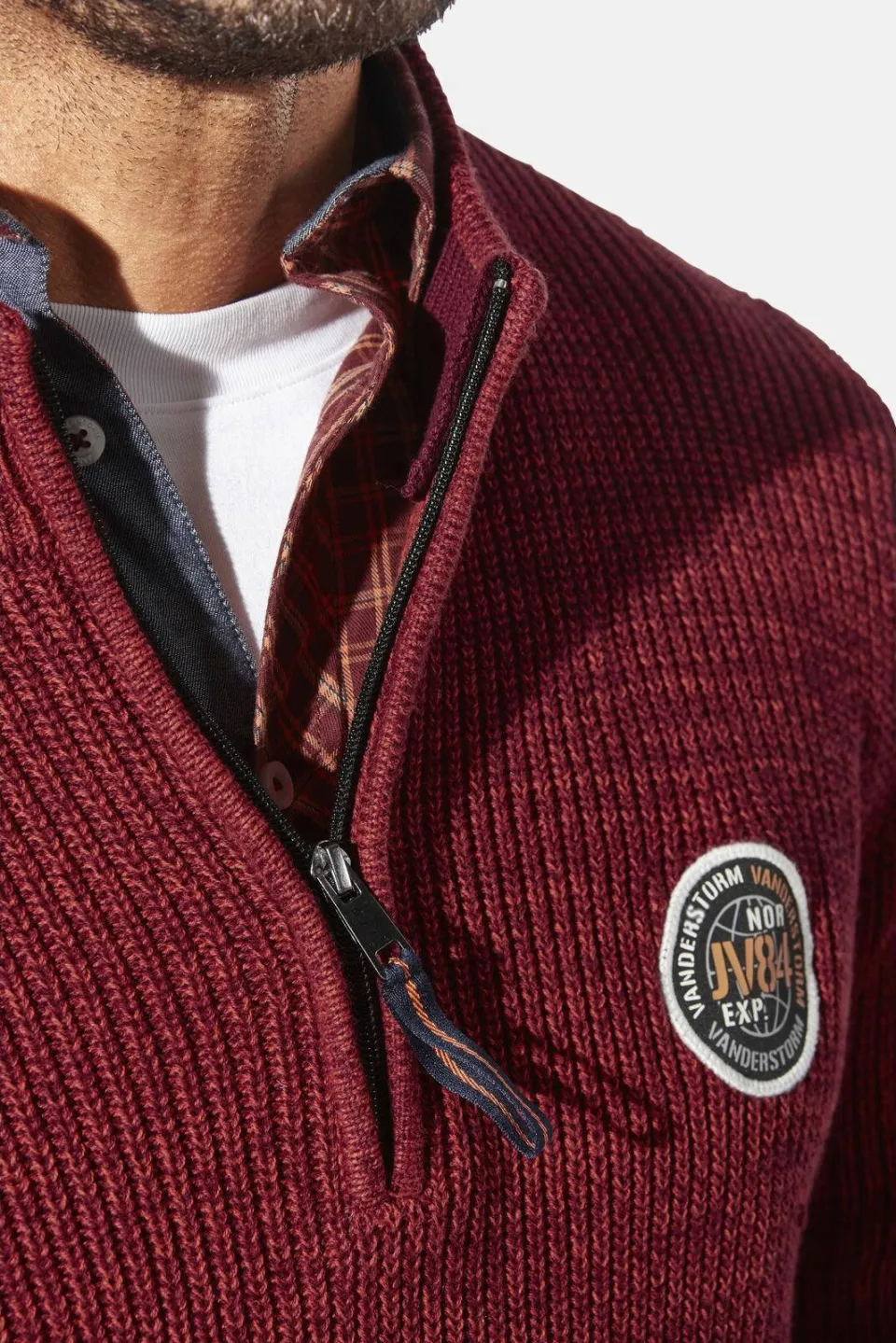Jan Vanderstorm +FIT COLLECTIE trui RAGNARLOD Plus donkerrood, foto 3