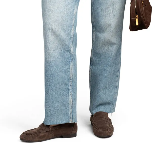 Poelman suède loafers donkerbruin