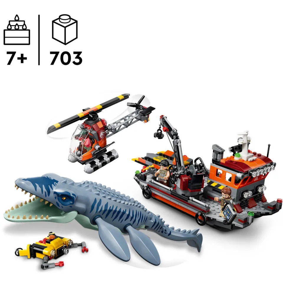 Lego Jurassic World Mosasaurus Bootaanval Dinosaurus Speelgoed 77983, foto 5