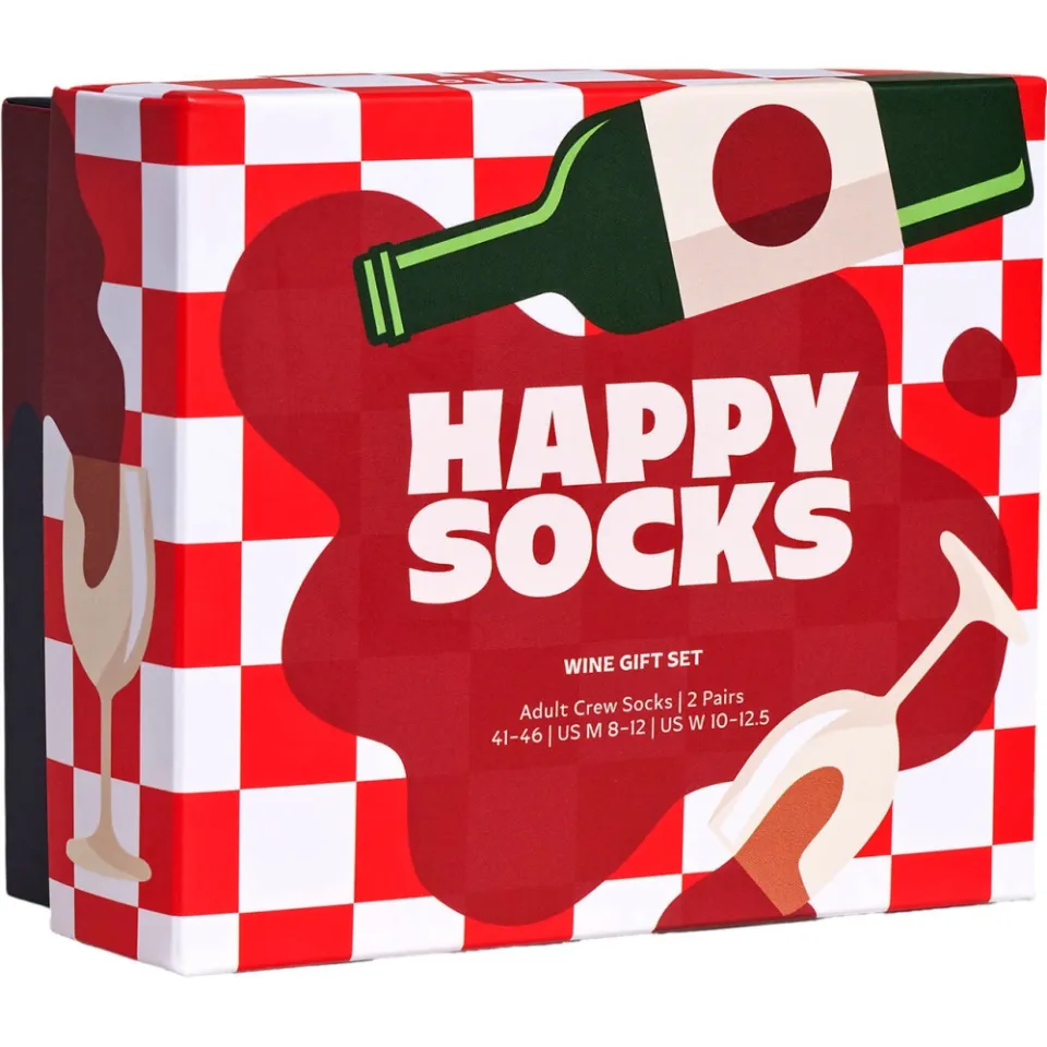 Happy Socks giftbox sokken Wine - multi (set van 2)