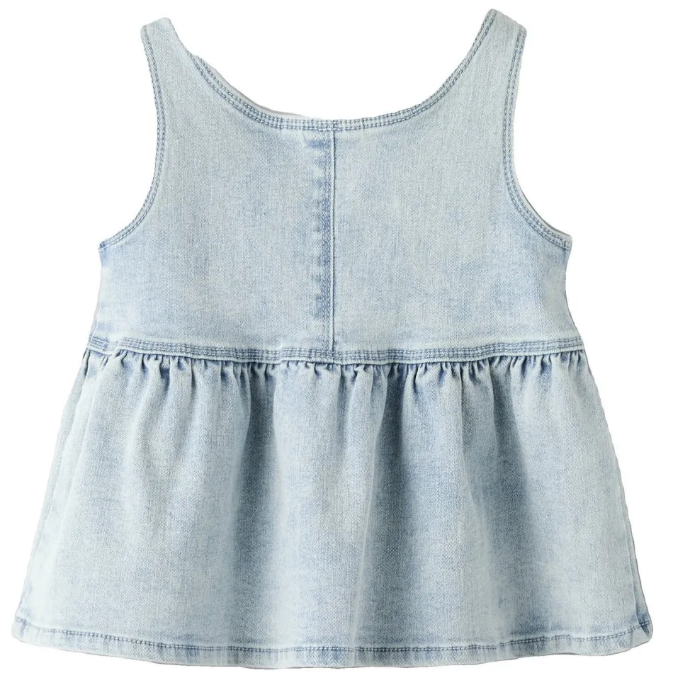 Lil' Atelier mouwloze top light blue denim, foto 4