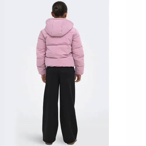 Only Dolly Short Puffer winterjas roze, foto 3