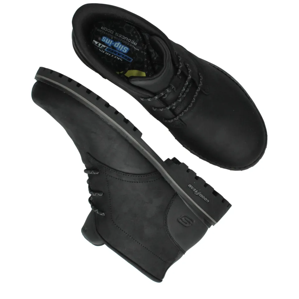 Skechers Slip-ins Quintero Damien veterboots zwart, foto 4