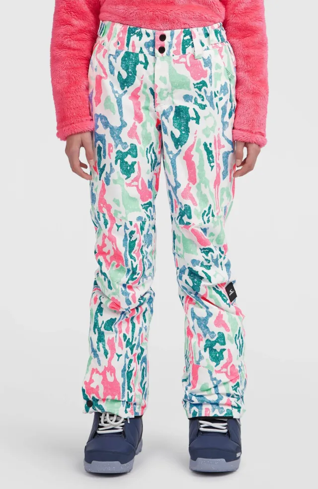 O'Neill skibroek FWC'Cruz wit Wit/blauw/roze