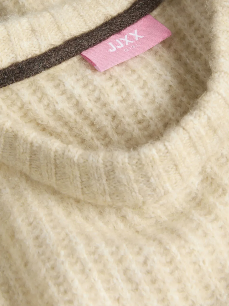 JJXX GIRL gebreide trui met wol - beige, foto 6