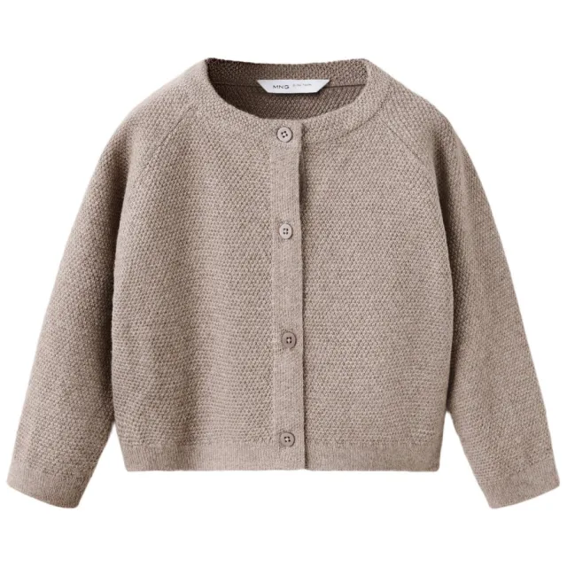 Mango Kids gebreid vest - beige
