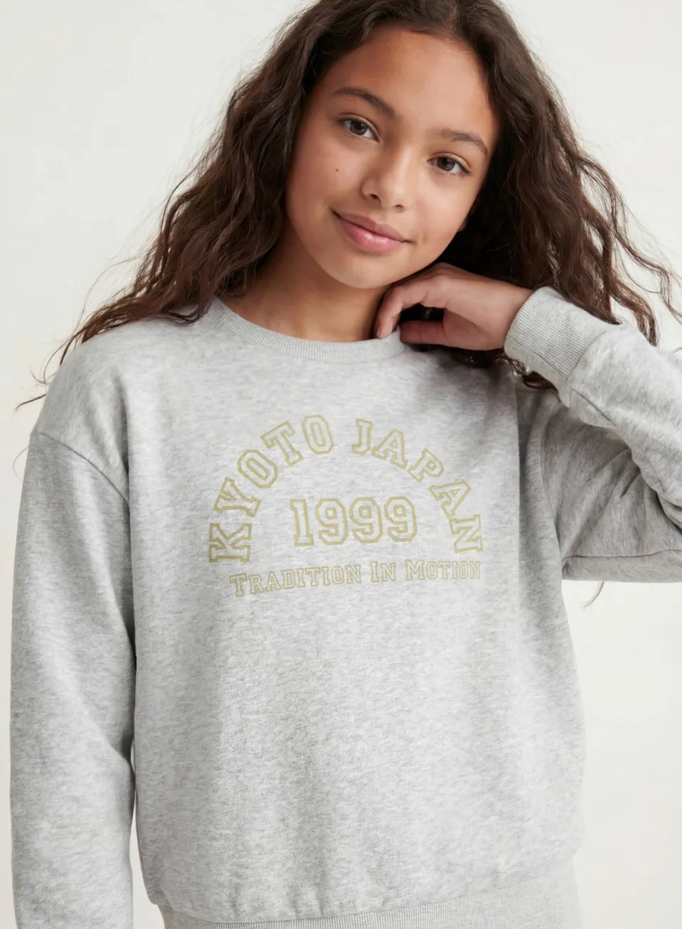 JJXX GIRL sweater met tekst - grijs, foto 6