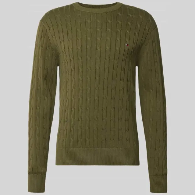 Tommy Hilfiger kabeltrui MW0MW33132 groen, foto 2