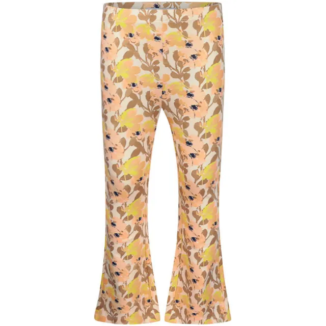 Koko Noko flared gebloemde legging geel Geel/bruin/zalm