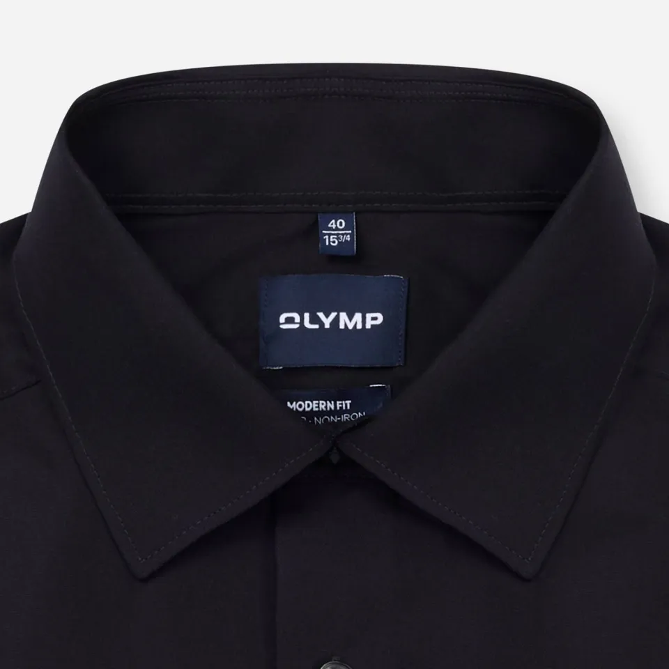 Olymp zakelijk overhemd poplin Luxor modern fit zwart, foto 3