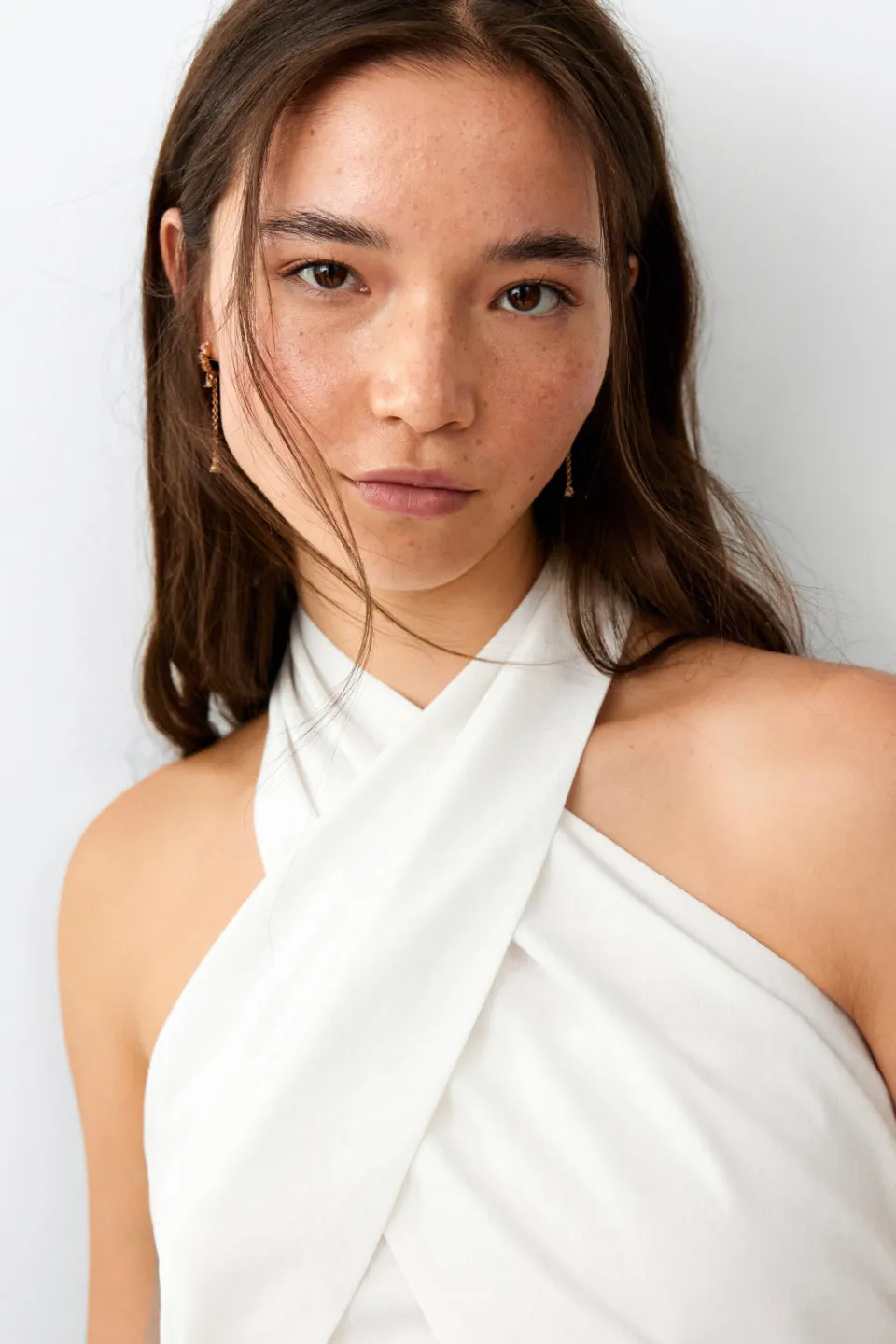 Mango Teen cropped haltertop wit, foto 4